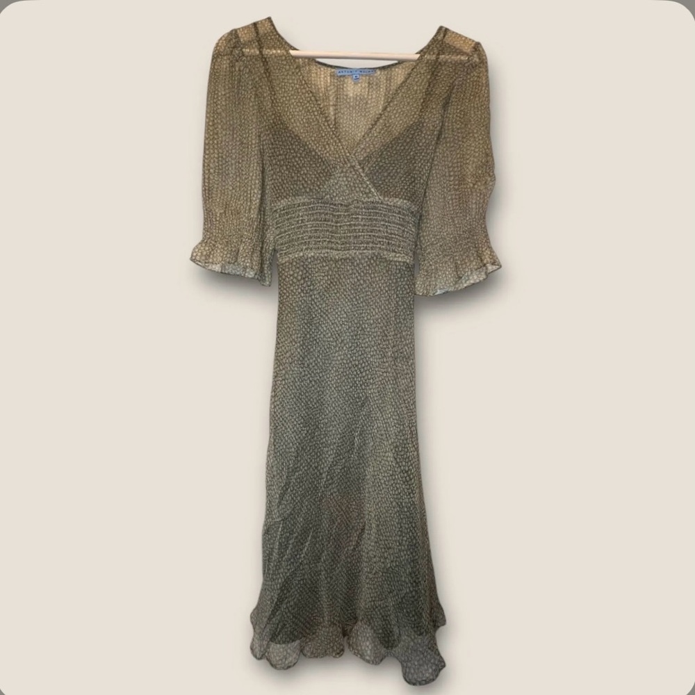 ANTONIO MELANI Green Long Sleeve Dress